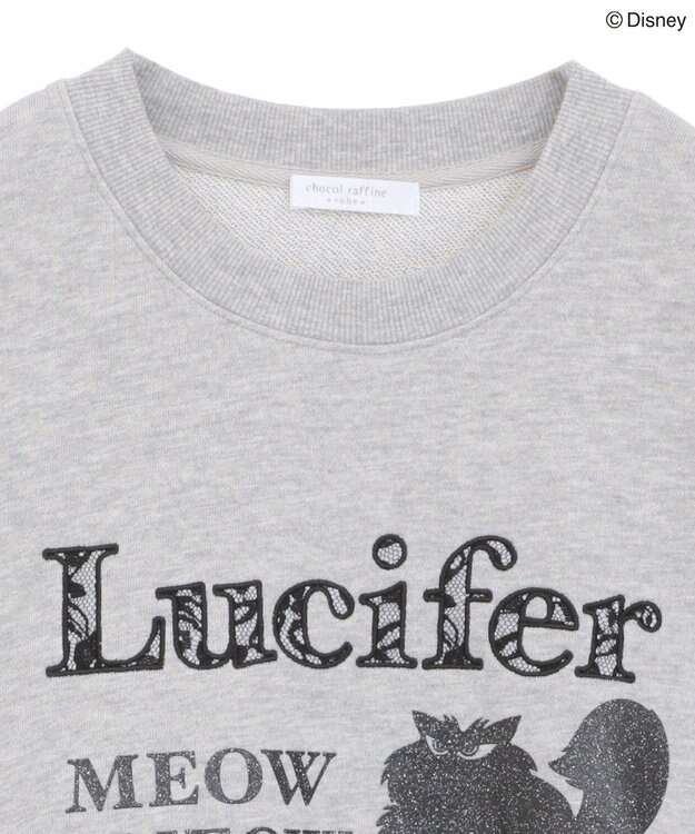 Green Parks Lucifer/ルシファー/レース英字ロゴスウェット Gray Mixture