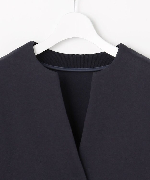 J.PRESS LADIES ダンボールジャージー ブルゾン ネイビー系