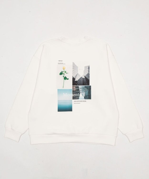 WEGO 【ユニセックス着用ITEM】アクセ付きフォトグラフィックプルオーバー ホワイト