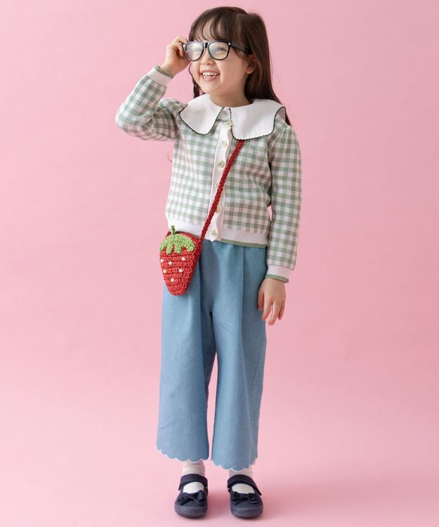 ANY KIDS セーラー襟付き 長袖 トップス オフホワイト