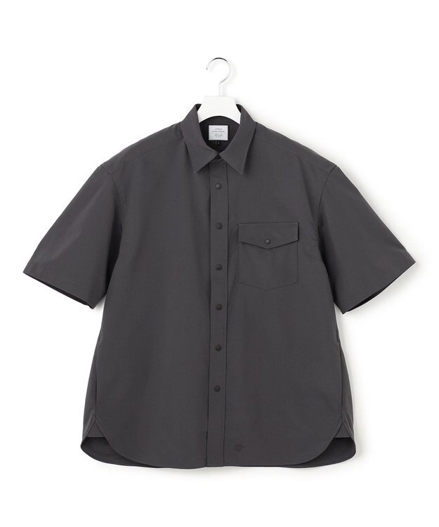 J.PRESS YORK STREET 【UNISEX】リップストップ半袖シャツ グレー系