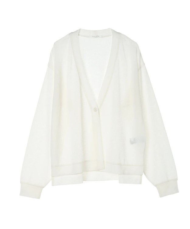 Green Parks Ｖネックシアーカットカーディガン Off White