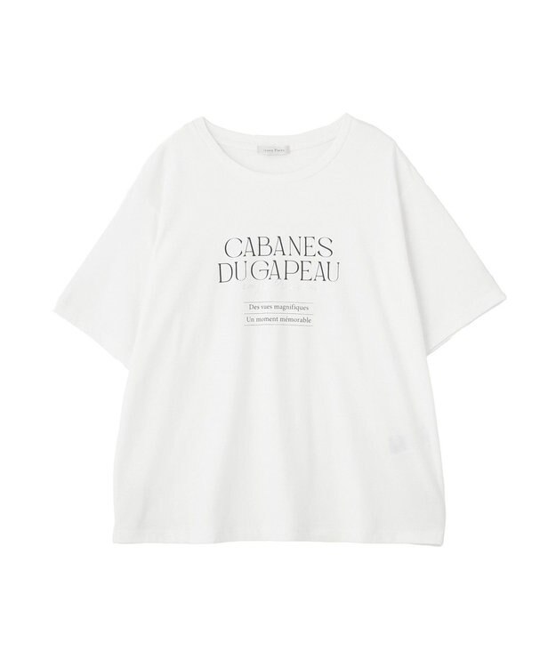 Green Parks 【適ON】多段きれい目ロゴＴシャツ Off White