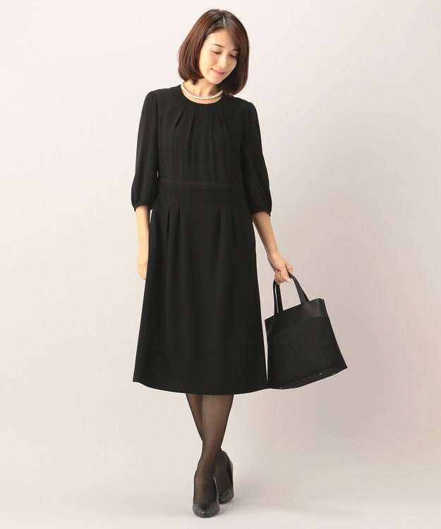 自由区 FORMAL 【日本製】米沢織 あおり式トート ブラック系