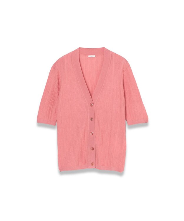 JOSEPH クリンクルリブ　カーディガン Blush