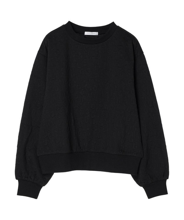 Green Parks ヒョウ柄ジャガードプルオーバー Black