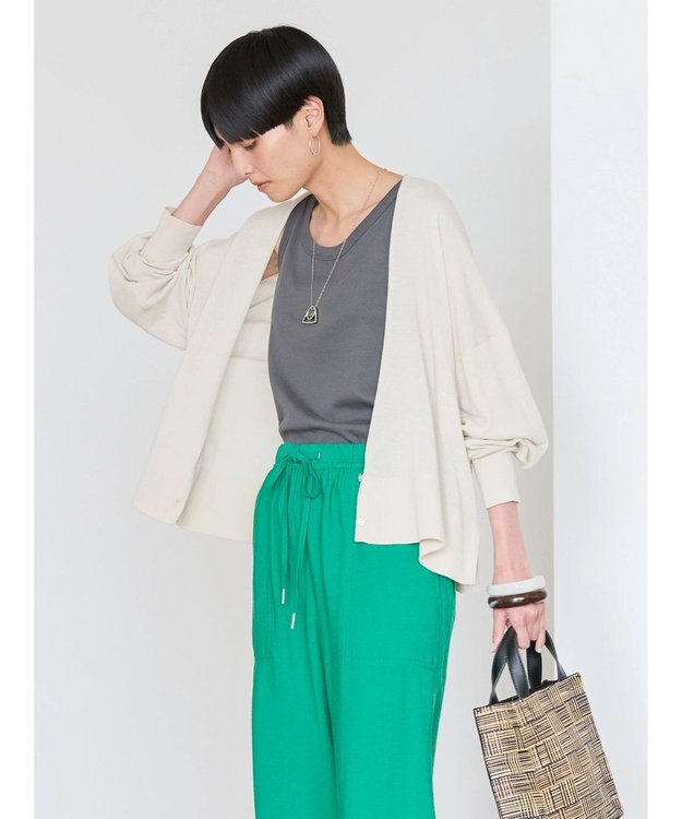 AMERICAN HOLIC ＵＶカットショートニットカーディガン Light Gray