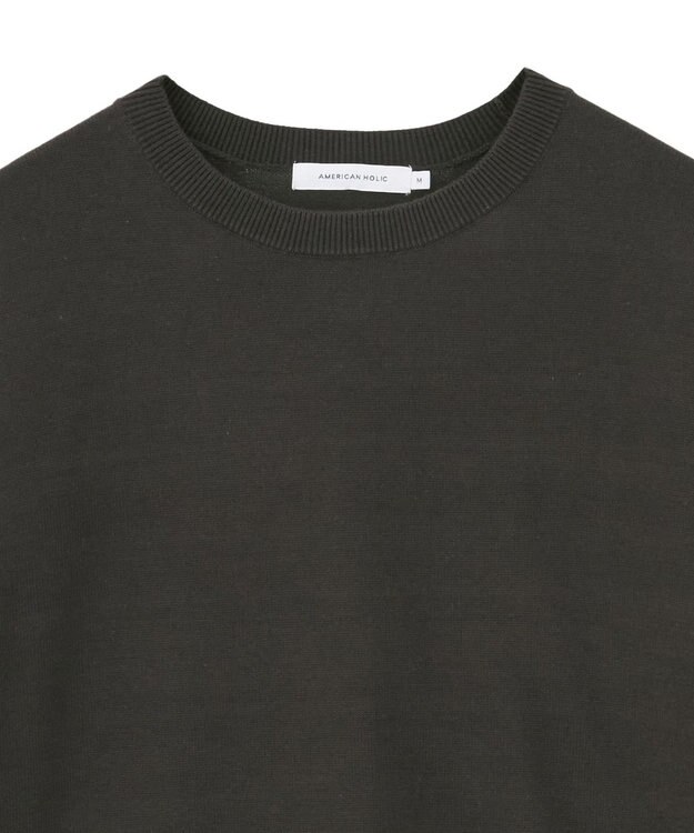 AMERICAN HOLIC バイカラークルーネックニットプルオーバー Brown