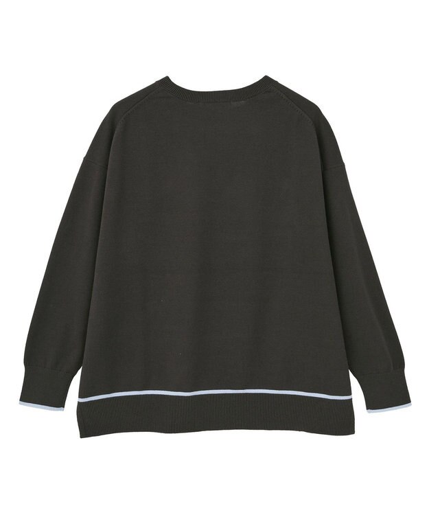 AMERICAN HOLIC バイカラークルーネックニットプルオーバー Brown