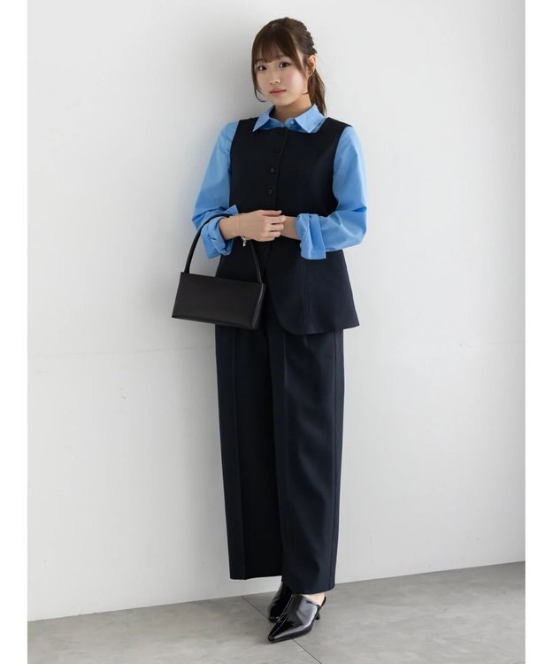 Te chichi スクエアネックジレ【AOYAMA FASHION ASSOCIATION × Te chichi】 ネイビー