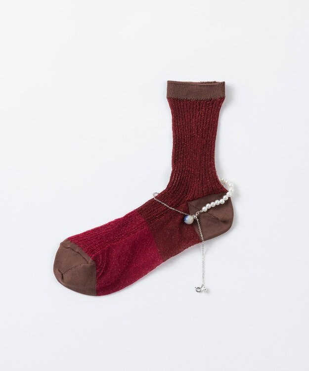 TRICOTE 【贈り物におすすめ】アンクレット付きシアーソックス 72PINK