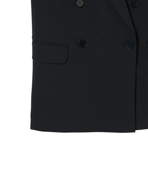 JOSEPH 【WEB＆OUTLET限定】テイラーウールブレンド　ダブルブレストジャケット Black