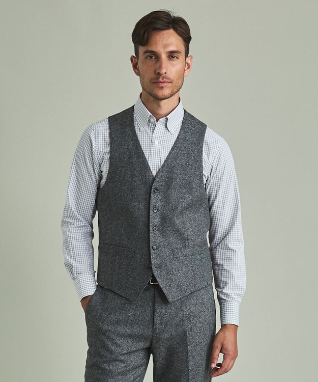 GOTAIRIKU 【セットアップ対応 / AIRY MOVE】RENEWOOL セットアップべスト ライトグレー系8