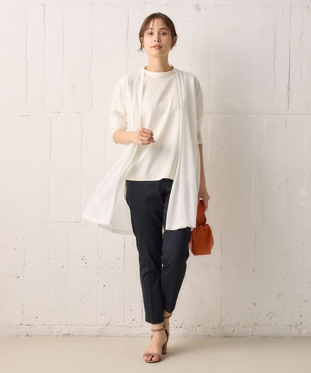 組曲 S 【WEB限定】ストレッチテーパード パンツ ネイビー系