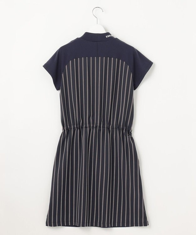 23区GOLF 【WOMEN】【吸水速乾/UVケア】モックネック ワンピース ネイビー系