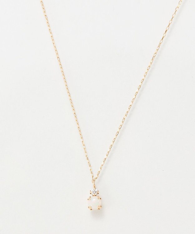 Phoebe 【K10】ジュエルラックネックレス　オパール/10月誕生石/天然石/全長:40cm ゴールド