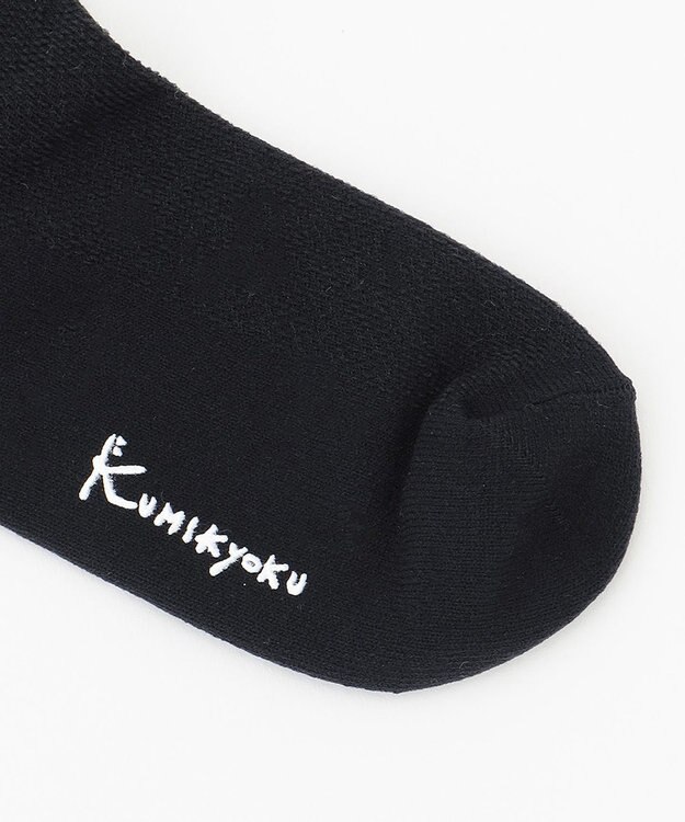 組曲 KIDS 【100~160cm】リボン柄 ナイロンタイツ ブラック系