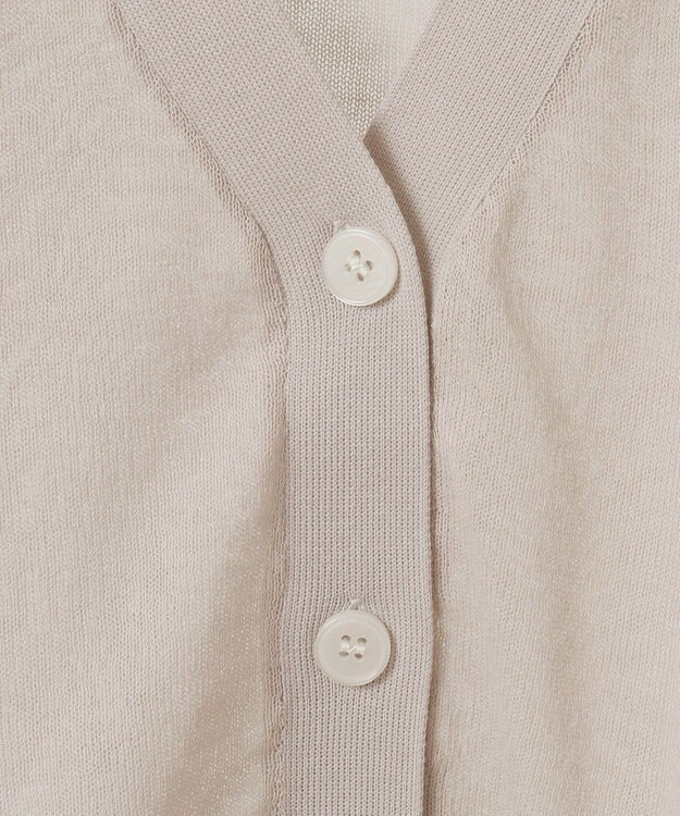 AMERICAN HOLIC ウォッシャブルショート丈シアーカーディガン Light Beige