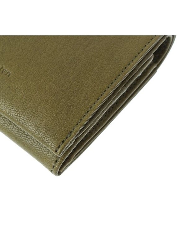 genten ゴートベーシック 二つ折りBOX財布 カーキ