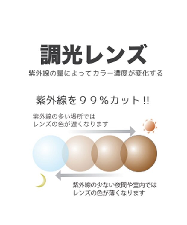 23区 【UVカット/WEB限定】調光レンズ サングラス ダークブラウン系