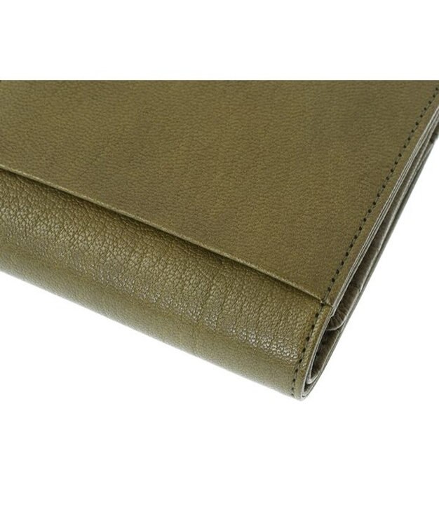 genten ゴートベーシック 二つ折りBOX財布 カーキ