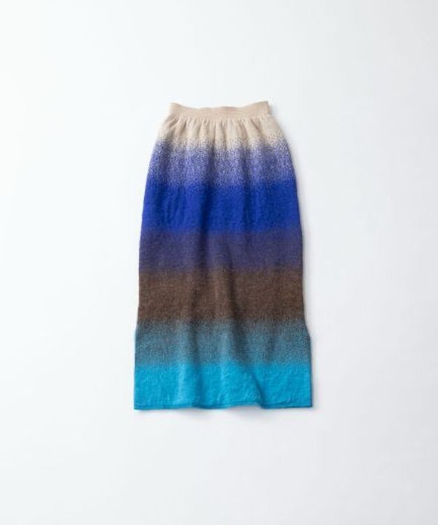 TRICOTE GRADATION SHAGGY SKIRT／グラデーションシャギースカート 31L.BLUE