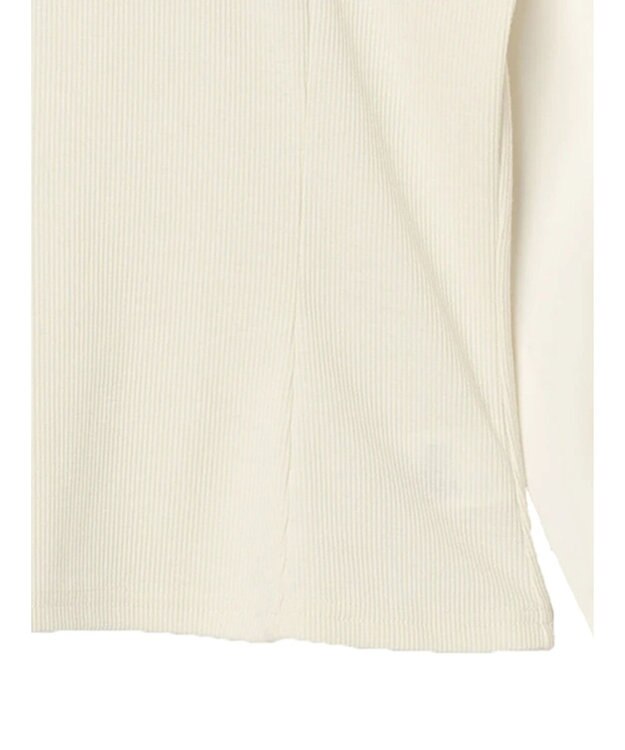 earth music&ecology ドッキングフリルシャツ見えプルオーバー Ivory