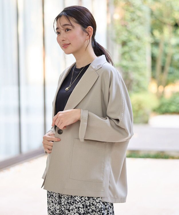 ANY テックリネンドルマンジャケット グレージュ