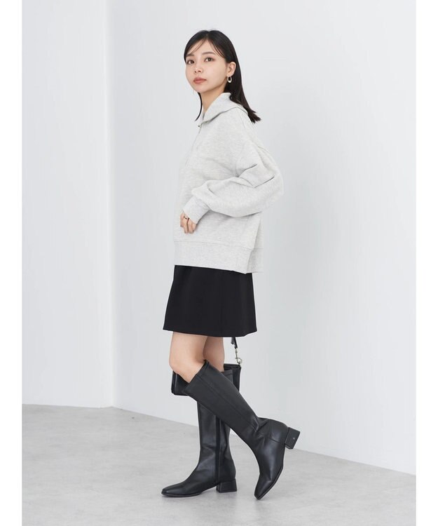 earth music&ecology ハーフＺＩＰスウェット Light Gray Mixture