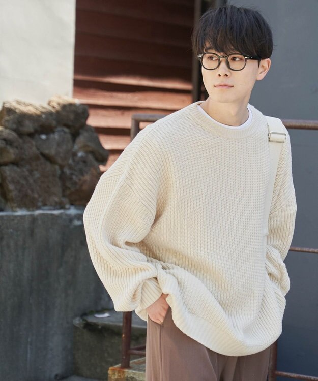 WEGO ルーズフィットプルオーバー ホワイトアイボリー