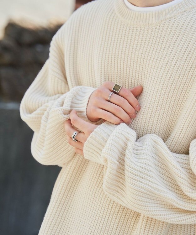 WEGO ルーズフィットプルオーバー ホワイトアイボリー