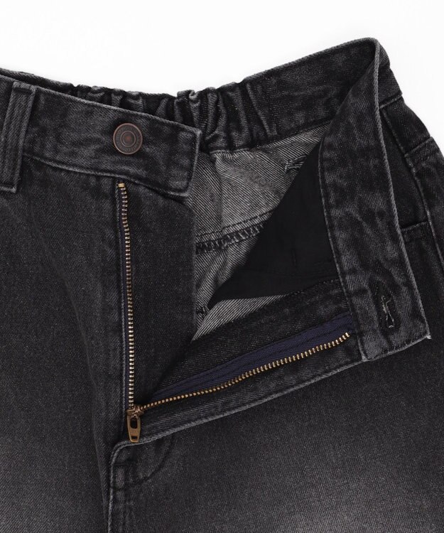 WEGO 【SMサイズ展開】ヴィンテージウォッシュデニムハーフパンツ ブラック