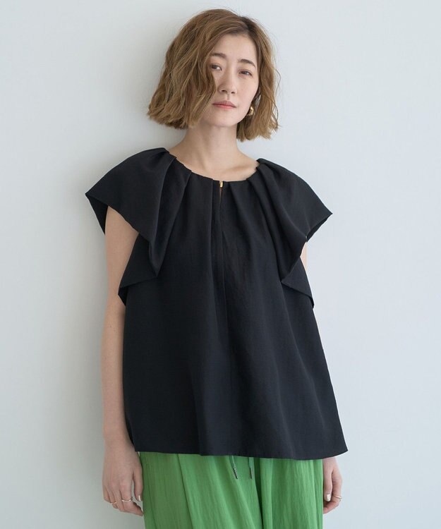 YECCA VECCA フレアブラウス Black