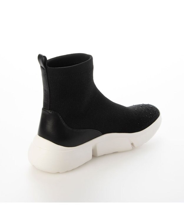 MODE ET JACOMO <MODE ET JACOMO>ハイカットニットスニーカー ブラック