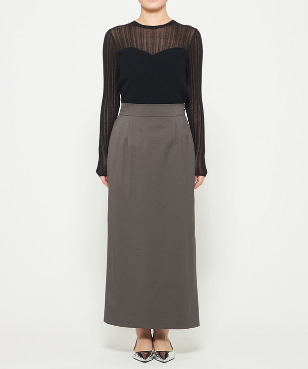 uncrave シルキー ニット コンビ トップス ブラック