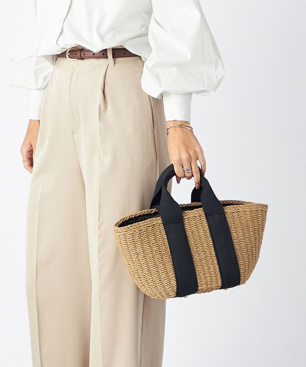 LA BAGAGERIE 【MONICA】ダブルハンドルかごバッグ ベージュ