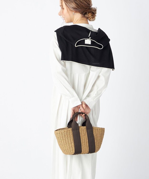 LA BAGAGERIE 【MONICA】ダブルハンドルかごバッグ ダークチョコ