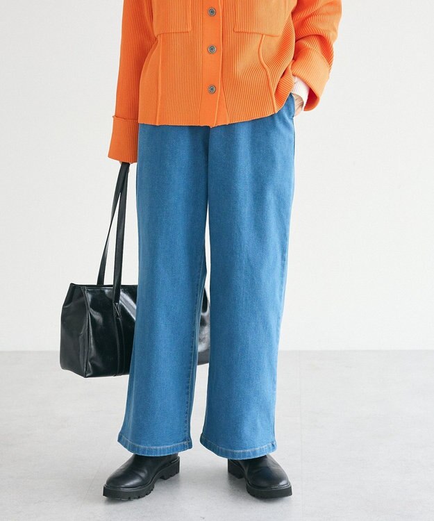 CRAFT STANDARD BOUTIQUE 裏起毛デニムワイドパンツ Blue