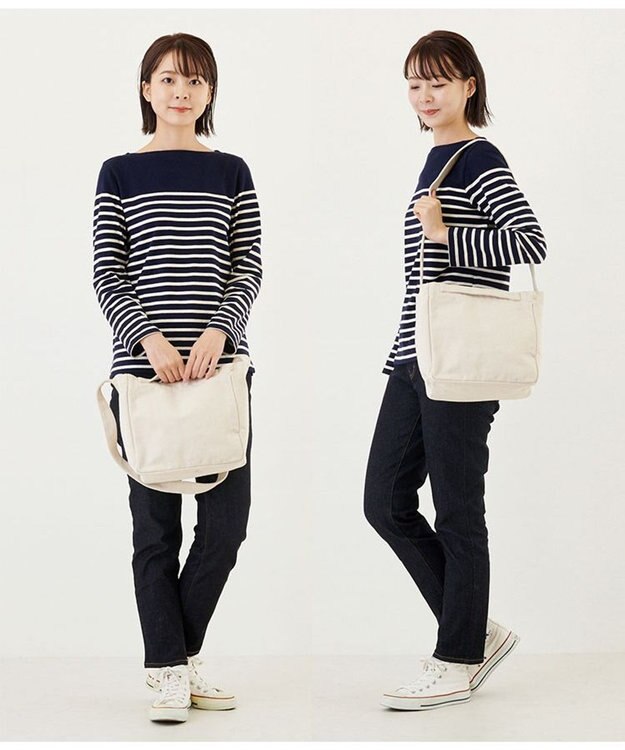 ROOTOTE 2969【トート＆ショルダー】/ SN.スクエア.リサイクルコットン-A 02：アイボリー