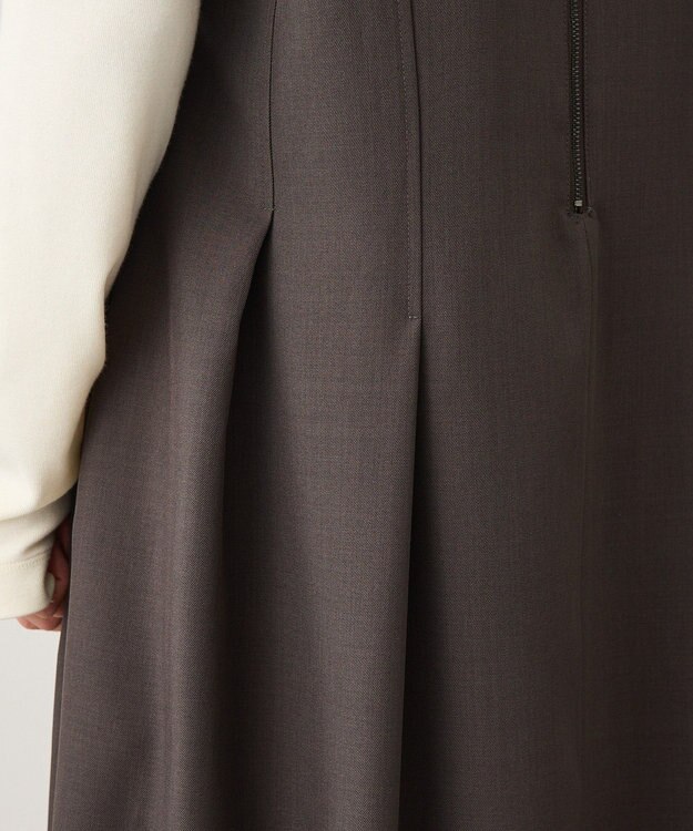 CRAFT STANDARD BOUTIQUE Vネックウェストタックジャンパースカート Dark Gray