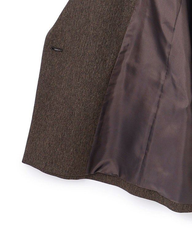 uncrave ウォッシャブルウールライクツイル2 ジャケット キャメルヘリンボーン