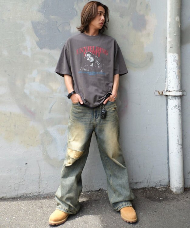 WEGO 【ユニセックス着用ITEM/SMLサイズ展開】ヴィンテージライクグラフィックT（SS） 柄10