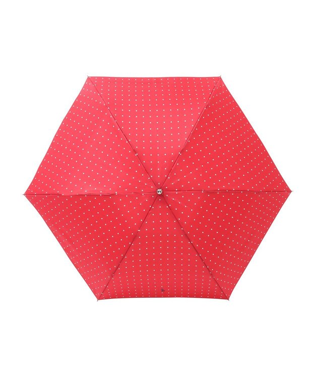 MOONBAT POLO RALPH LAUREN（ポロ ラルフローレン)ドット×ロゴ 雨傘 折りたたみ傘 レッド