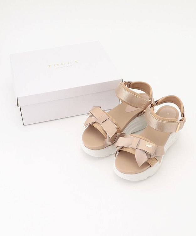 TOCCA RIBBON  SPORTS SANDALS サンダル ベージュ系
