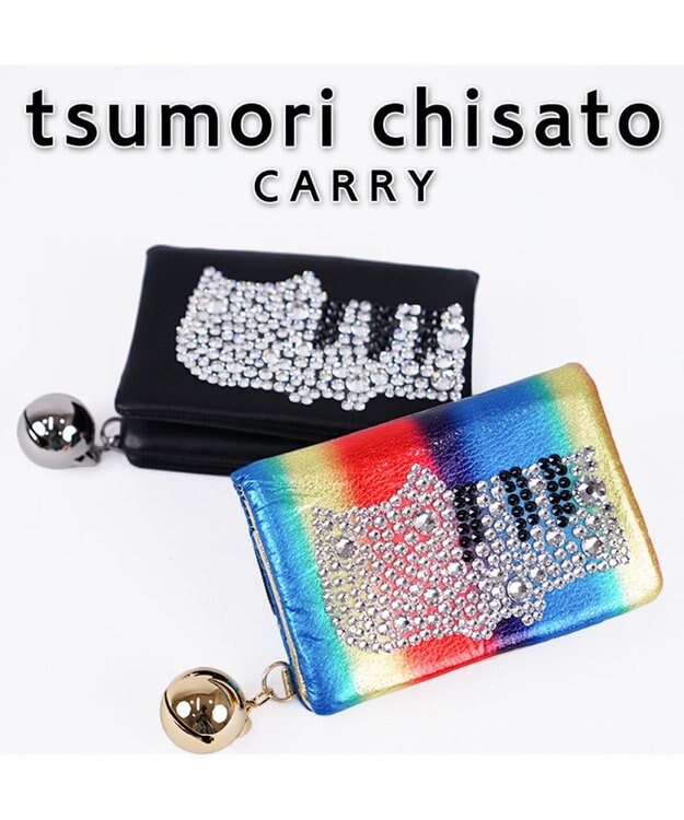 tsumori chisato CARRY キラネコ　2つ折り財布 マルチ