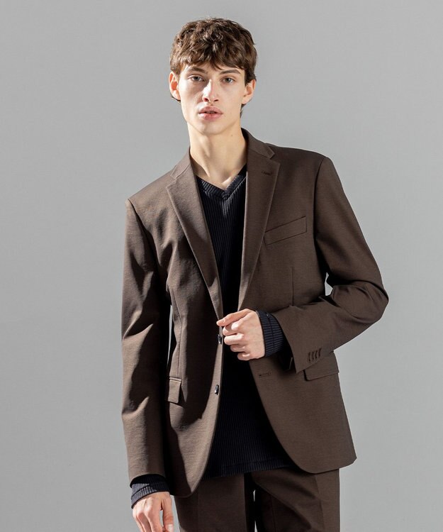 JOSEPH HOMME コンプレッションジャージー ジャケット ブラウン系