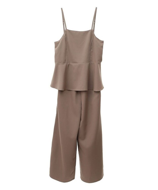 Green Parks ・ＥＬＥＮＣＡＲＥ　ＤＵＥ　ペプラムサロペット Dark Beige