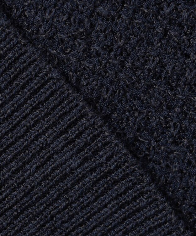 J.PRESS LADIES L 【洗える】DAILY TWEED ニット アウター ネイビー系