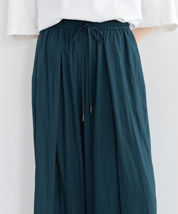 YECCA VECCA 【UVカット/遮熱/接触冷感】COOLタックワイドパンツ Blue Green