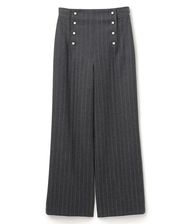 BEIGE， MARCEAU / ストライプパンツ C.Gray × White Line